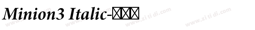 Minion3 Italic字体转换